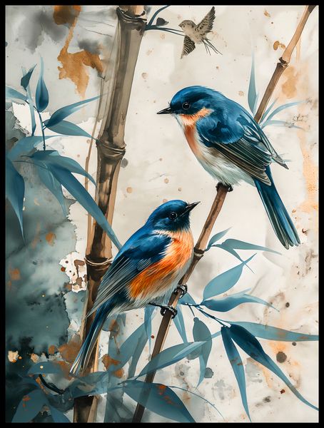 Plakat 60x80cm Trzy Ptaki zdjęcie 2