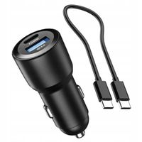 2 x Ładowarka samochodowa eXtremestyle 60W USB + USB-C PD QC3.0 kabel USB-C