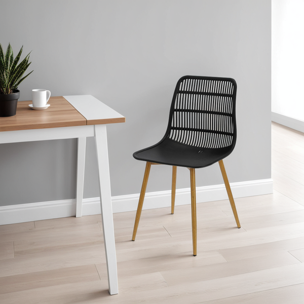 Krzesło Klaus czarne boho zdjęcie 2