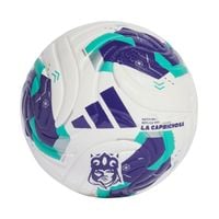 Piłka nożna adidas Queens League mini biało-fioletowo-zielona KE8233 r. — Rozmiar: 1