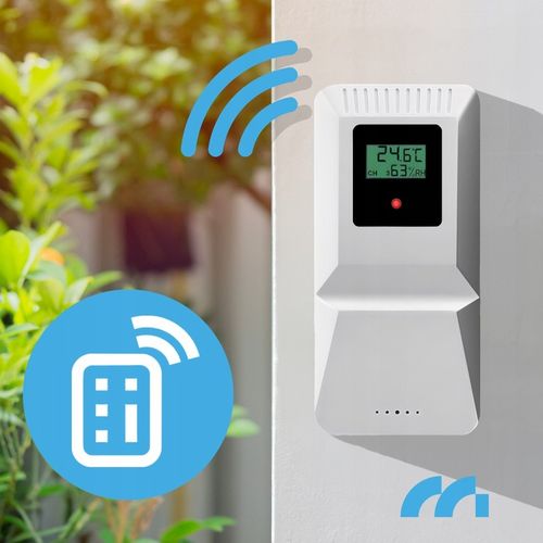 STACJA POGODOWA BEZPRZEWODOWA TERMOMETR BAROMETR CZUJNIK ZEWNĘTRZNY na Arena.pl