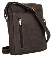 Saszetka Skórzana Męska z Kieszeniami Brązowa Skóra Naturalna Always Wild