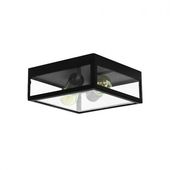 OPRAWA SUFITOWA LIDIO IP44 CZARNA E27 LED 2X60W ALUMINIUM