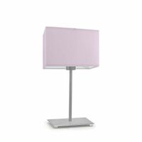 Lampka AMALFI abażur jasny fioletowy stelaż stal szczotkowana