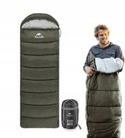 Śpiwór Turystyczny Mumia Na Biwak Kolonie Ciepły Duży 220x75cm NATUREHIKE