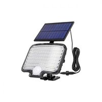 NAŚWIETLACZ LED SOLARNY IP44 120LED 6500K Z CZUJNIKIEM PIR