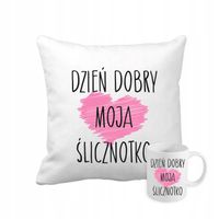 Zestaw PODUSZKA + KUBEK PREZENT WALENTYNKI DLA ŻONY DZIEWCZYNY NARZECZONEJ