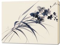 Obraz 90x70cm Orchidea w Sepii