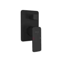 Keria bateria prysznicowo-wannowa podtynkowa 2 funkcyjna, czarny mat