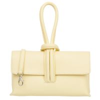 VERA PELLE torebka damska skórzana listonoszka z paskiem V682 j.żółta