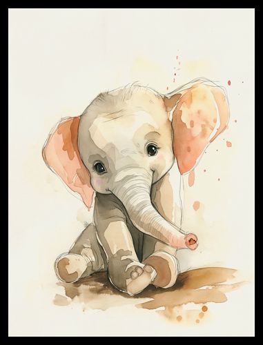 Plakat 30x40cm Siwy Słonik na Arena.pl