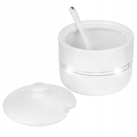 Cukierniczka Ceramiczna Cukiernica Pojemnik na Cukier Biała 300 ml