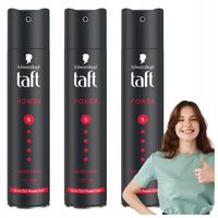 Taft Lakier Do Włosów Schwarzkopf Power 5 250ml Bardzo Mocny Haptiq x3