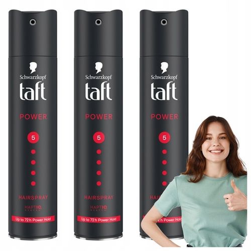 Taft Lakier Do Włosów Schwarzkopf Power 5 250ml Bardzo Mocny Haptiq x3 na Arena.pl