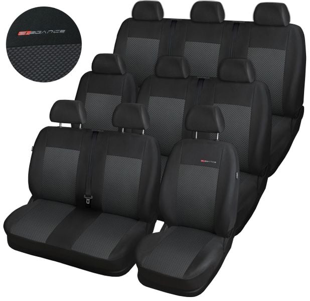 Pokrowce MIAROWE do Vivaro II 2 9 osobowy siedzisko dzielone 2014-2019 zdjęcie 1