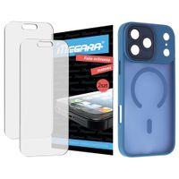 2x folia ochronna do iphone 17 pro matowa + magsafe etui niebieskie tpu