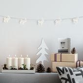 Lampki Świąteczne Reniferki Drewniane 10 Sztuk