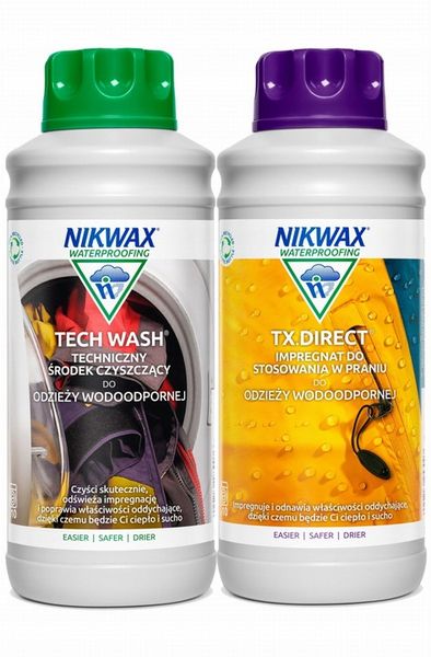 Zestaw Nikwax TECH WASH 1000 ml + TX DIRECT 1000ml zdjęcie 1