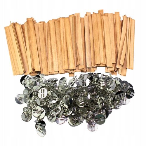Knot drewniany do świec z blaszką 100x10x1mm 50 sztuk na Arena.pl