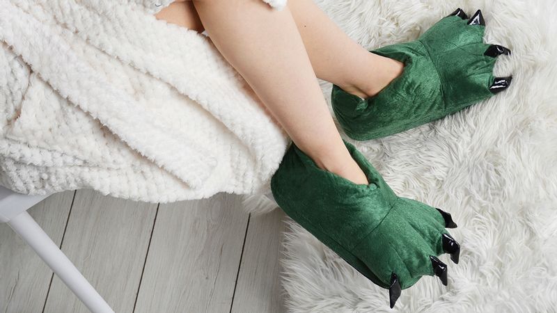 KAPCIE PLUSZOWE ZIELONE 35-40 zdjęcie 3