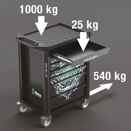 wózek warsztatowy 1 tool rebel 9700 z wyposażeniem, 78cz. - w05150130001 na Arena.pl