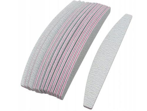 PILNIK DO PAZNOKCI 100/180 ŁÓDKA PÓŁKSIĘŻYC ZEBRA ZESTAW 100 SZT DWUSTRONNY na Arena.pl