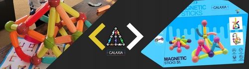 KLOCKI MAGNETYCZNE GALAXIA DUŻE Konstrukcyjne Dla Dzieci 120 el Magnetic na Arena.pl