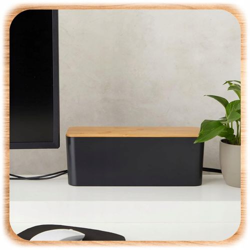 ORGANIZER NA KABLE POJEMNIK PUDEŁKO NA LISTWY KABLI PRZEWODY BOX DREWNO L na Arena.pl