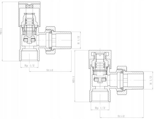 ZESTAW ZAWORÓW DO GRZEJNIKA KĄTOWY BIAŁY 1/2 na Arena.pl