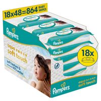 PAMPERS Chusteczki AQUA SOFT TOUCH dla dzieci 18x48szt
