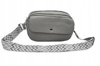 Maxfly - torebka listonoszka skóra ekologiczna pasek BOHO szary G3703