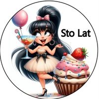 Opłatek na tort Urodziny 18 30 40 50 60 Okazjonalny Babeczka Postać Kobieta