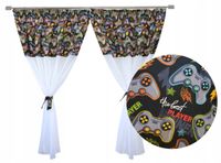 Firana dziecięca do pokoju nastolatka gracza GEAMINGOWY wzór PADY 400x160