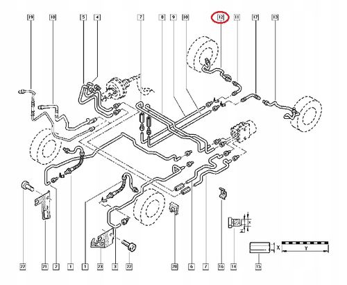 ORYGINALNY RENAULT PRZEWÓD HAMULCOWY TYŁ MASTER 2 na Arena.pl