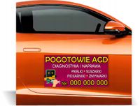 Magnes na samochód reklama magnetyczna 60x30 POGOTOWIE AGD duży wybór