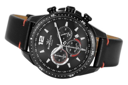RUBICON RNCD98 - CHRONOGRAF (zr095a) black na Arena.pl