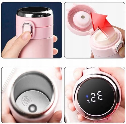 KUBEK TERMICZNY TERMOS TURYSTYCZNY LED BIDON BUTELKA PRÓŻNIOWA HOT COLD na Arena.pl