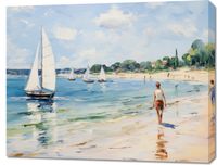 Obraz 90x70cm Życie na Brzegu