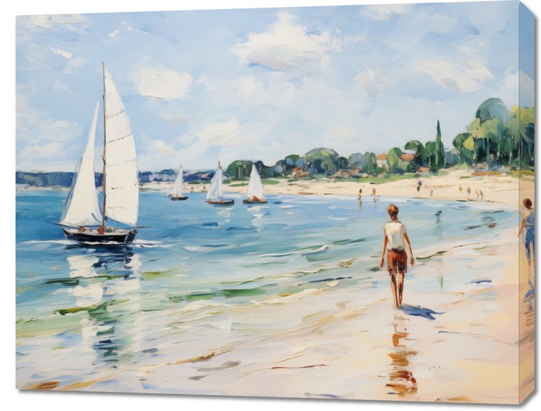 Obraz 90x70cm Życie na Brzegu zdjęcie 1