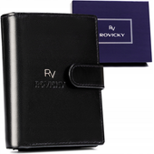portfel męski ze skóry naturalnej wyposażony w system rfid - rovicky