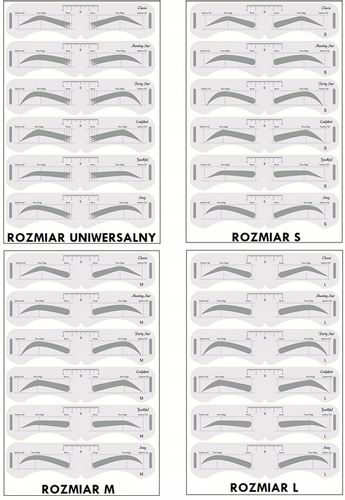 Szablony do stylizacji brwi linijka symetryczna U na Arena.pl