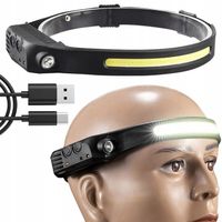 LATARKA CZOŁOWA CZOŁÓWKA CZUJNIK RUCHU WODOODPORNA