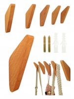 Wieszak z Drewna Litego Bukowego Własnej Roboty na Ścianę Korytarz Wiszący