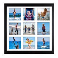 Ramka na 9 zdjęć Hekla 40x40x9 MDF galeria czarny 1szt.
