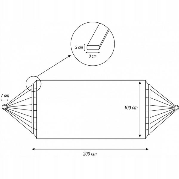 Płótno Do Hamaka Niebieskie 100x200 cm do Ogrodu Dekoracja Relaks Hamak zdjęcie 8
