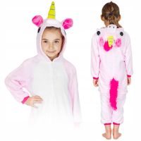 ONESIE KIGURUMI CIEPŁA PIŻAMA DLA DZIECI DZIECIĘCA DRES JEDNOROŻEC RÓŻ L