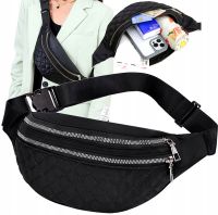 Nerka saszetka biodrówka wodoodporna damsk miejska  R24_Czarny