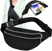 Nerka saszetka biodrówka wodoodporna damsk miejska  R24_Czarny