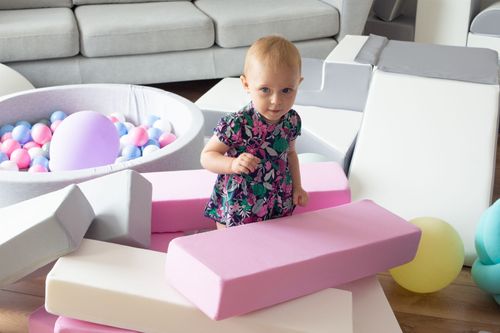 Tunel komplet 2 dużych klocków kształtek piankowych do żłobków przedszkoli na Arena.pl