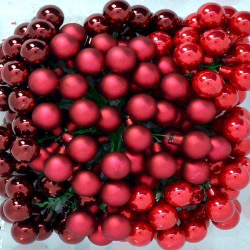 Bombki szklane drucik czerwień świąteczna 2cm/ 144 na Arena.pl